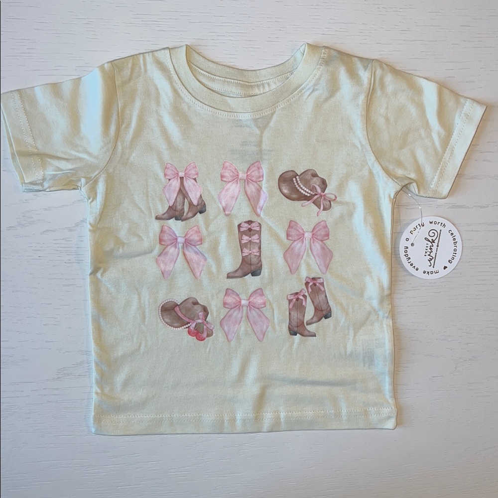Sweet Wink Coquette Cowgirl Boots Bows T Shirt 3T 4T 5/6 7/8